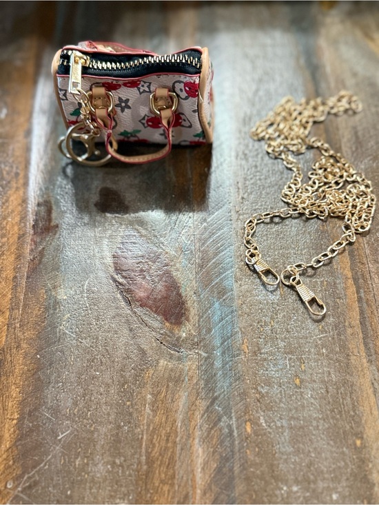 Unbranded Handbags - Cherry Print Mini Satchel Bag Charm Coin Pouch Crossbody Keychain White NWOT